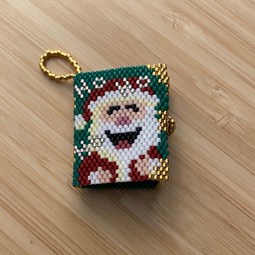 Beaded Santa Keychain